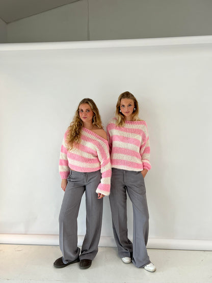 Amelie | Oversized Striped Knit Sweater