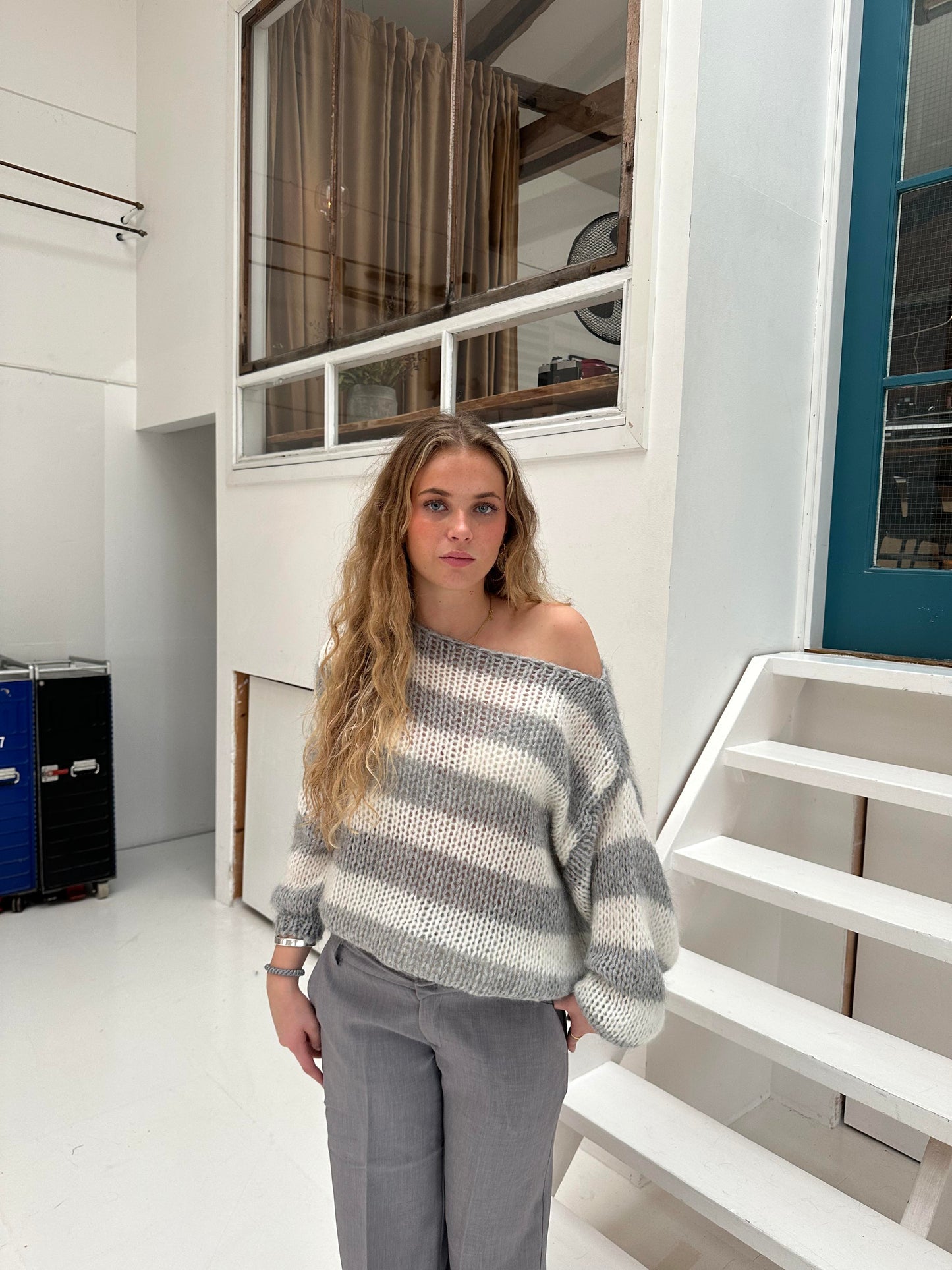 Amelie | Oversized Striped Knit Sweater