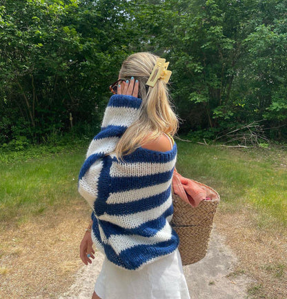 Amelie | Oversized Striped Knit Sweater