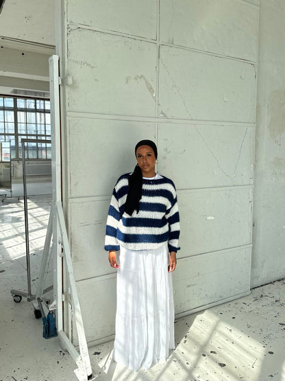 Amelie | Oversized Striped Knit Sweater