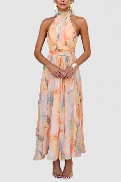 Elodie | Floral Halter Maxi Dress Women