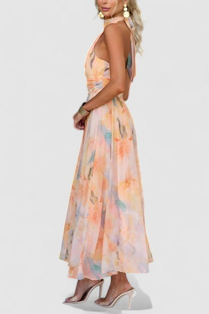 Elodie | Floral Halter Maxi Dress Women