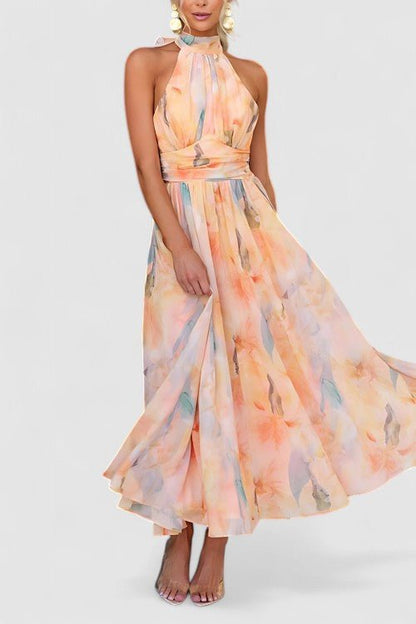 Elodie | Floral Halter Maxi Dress Women