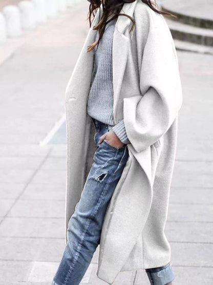 Amelie | Oversized Wool-Blend Long Coat