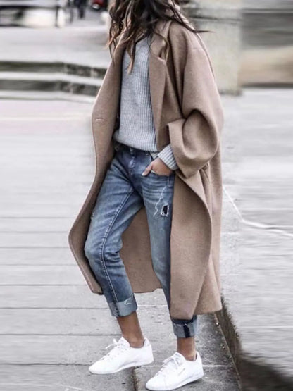 Amelie | Oversized Wool-Blend Long Coat