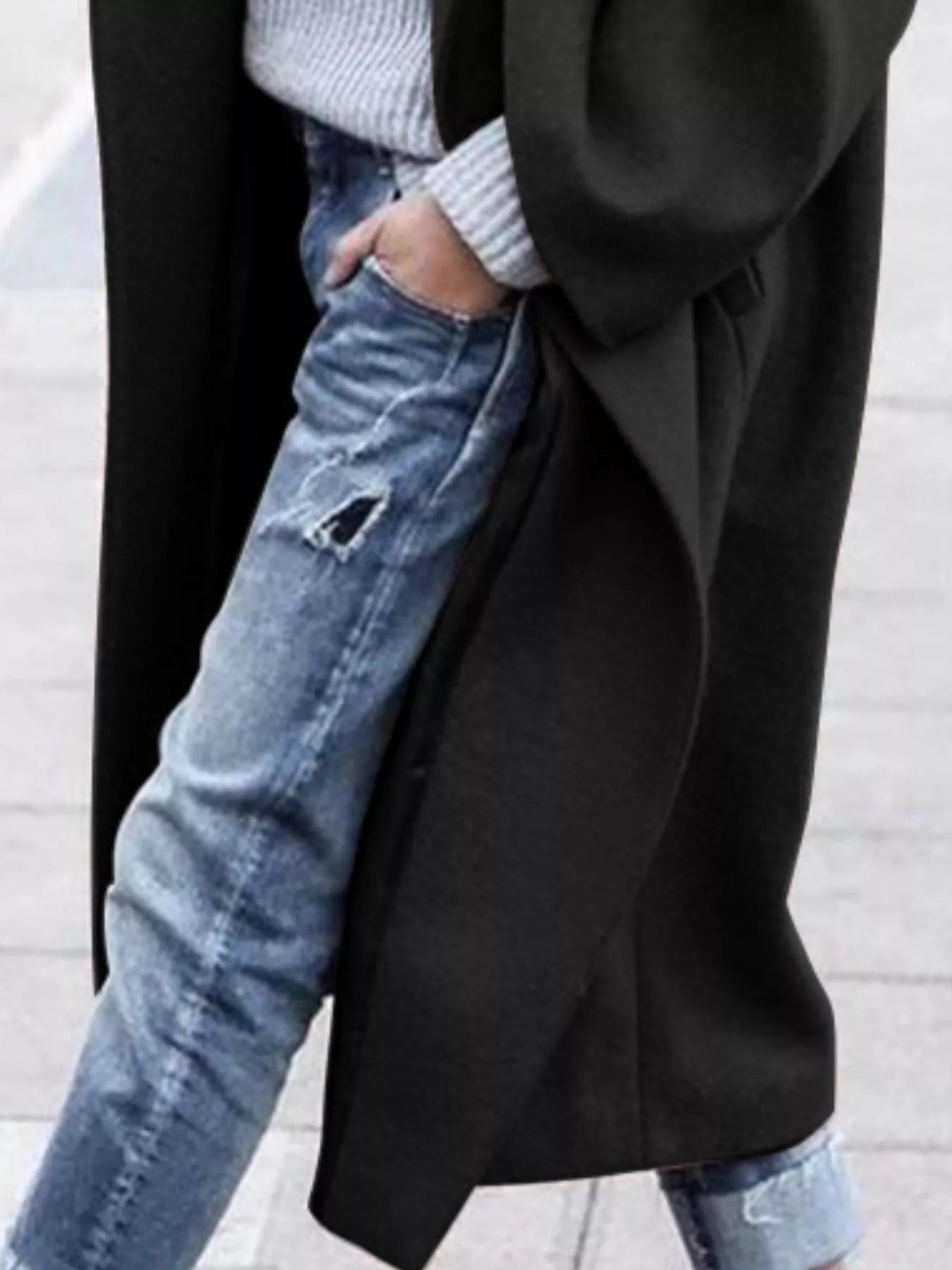 Amelie | Oversized Wool-Blend Long Coat