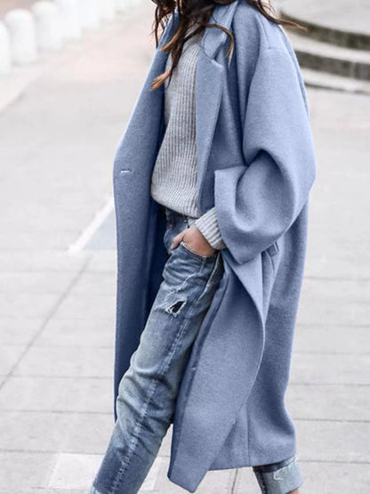 Amelie | Oversized Wool-Blend Long Coat