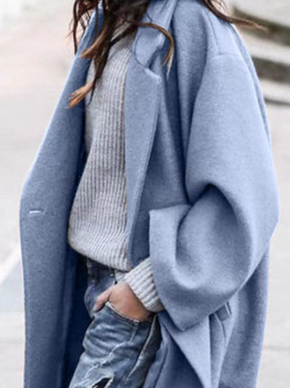 Amelie | Oversized Wool-Blend Long Coat