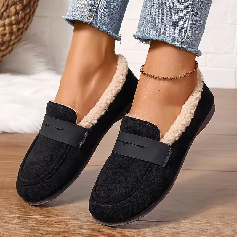 Harper | Women's Fluffy Lined Penny Loafers
