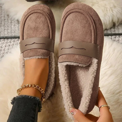 Harper | Women's Fluffy Lined Penny Loafers