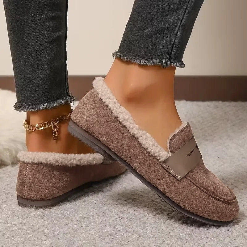 Harper | Women's Fluffy Lined Penny Loafers