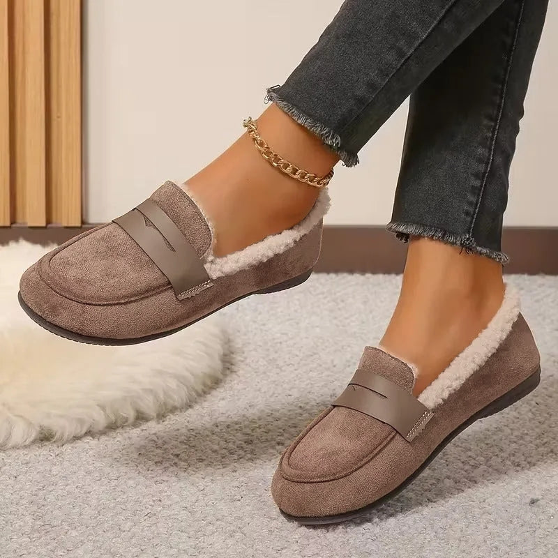Harper | Women's Fluffy Lined Penny Loafers