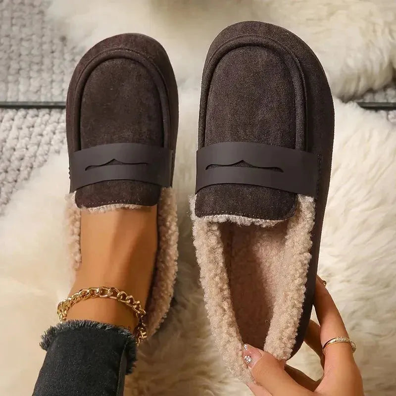 Harper | Women's Fluffy Lined Penny Loafers