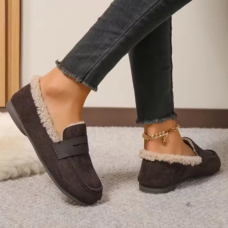 Harper | Women's Fluffy Lined Penny Loafers