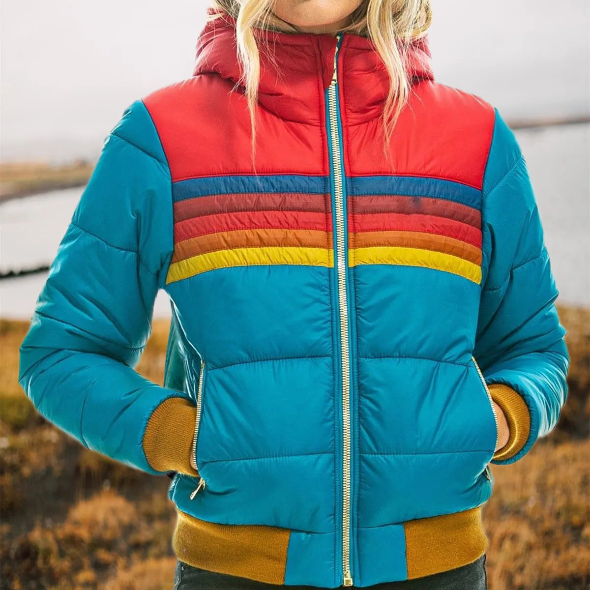 Luca Moretti | Women's Retro Hooded Puffer Jacket