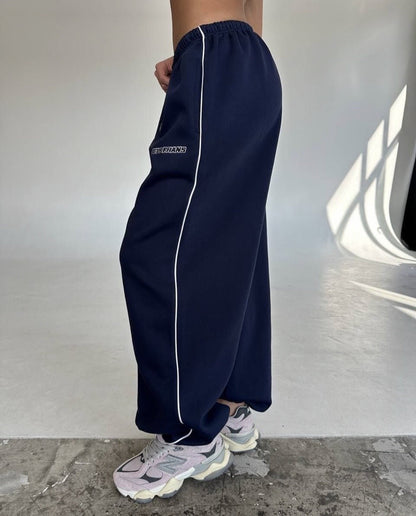 Sage | Women's Baggy Side Stripe Sweatpants