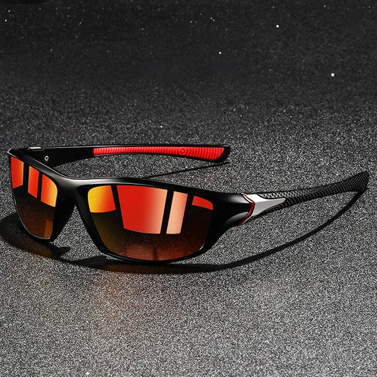 Wrap Around Sport Sunglasses with Mirrored Lenses