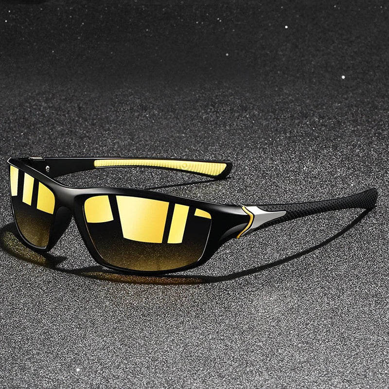 Wrap Around Sport Sunglasses with Mirrored Lenses