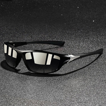 Wrap Around Sport Sunglasses with Mirrored Lenses
