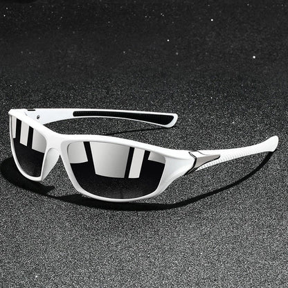 Wrap Around Sport Sunglasses with Mirrored Lenses