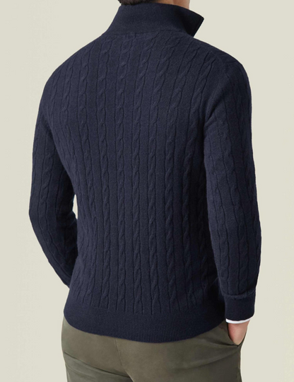 Dawson | Men's Quarter Zip Cable Knit Sweater