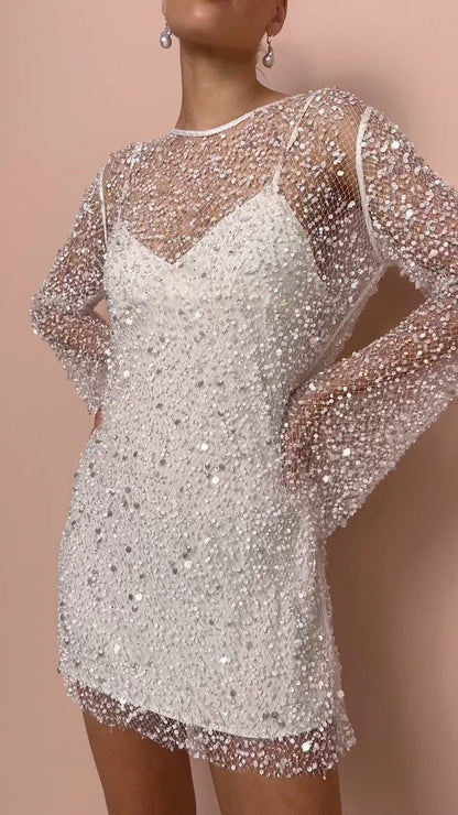 Zahli | Glitter Mini Party Dress for Women