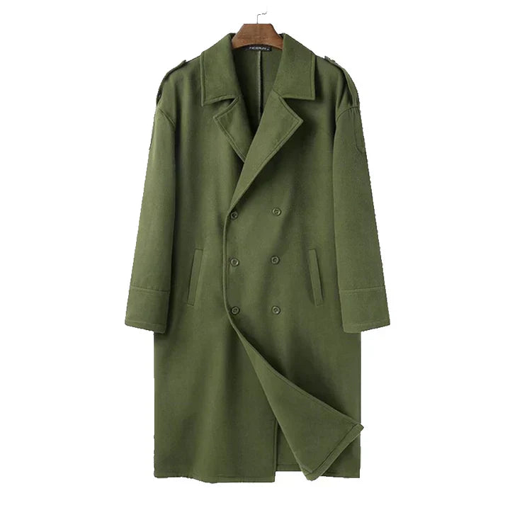 Preston | Men's Double-Breasted Long Coat