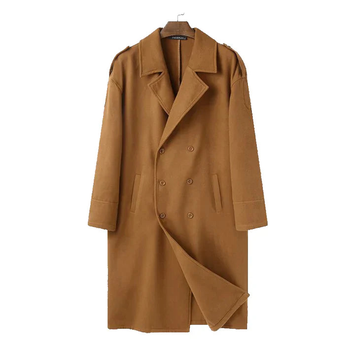 Preston | Men's Double-Breasted Long Coat