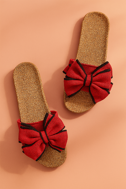 Zuzanna | Bow Detail Slide Sandals