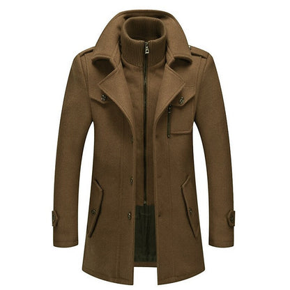 Edmund | Double-Breasted Wool-Look Pea Coat