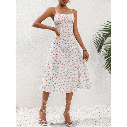 Floral Slit Summer Dress For Women