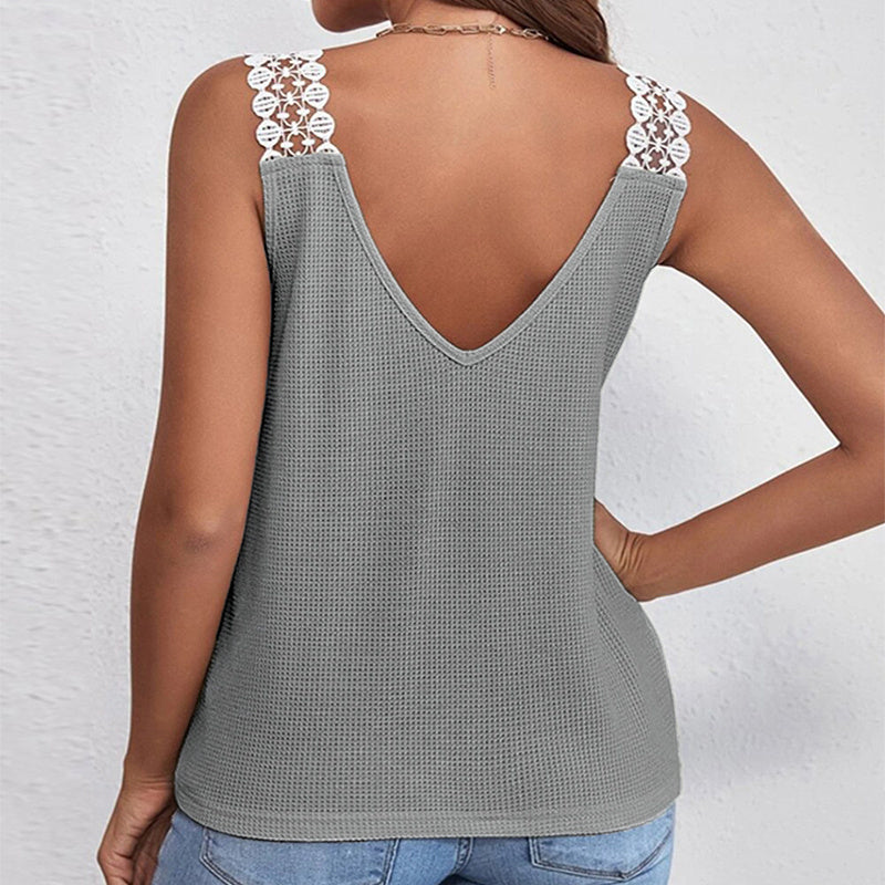 Samantha | Women's V-Neck Sleeveless Tank Top