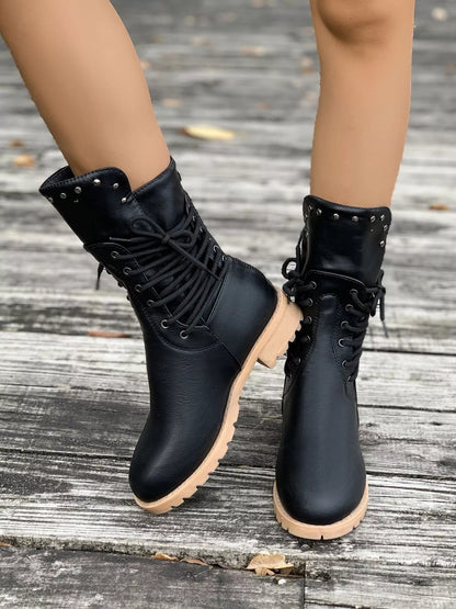 Susan | Women's Round Toe Block Heels Boots