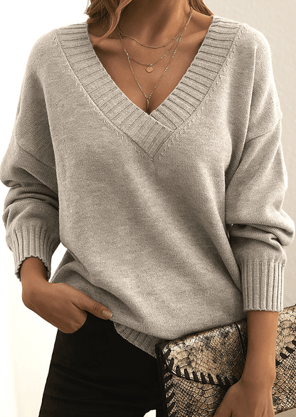 Erin | Women's Oversized V-Neck Sweater
