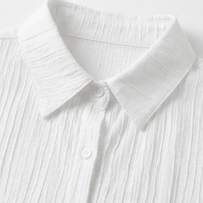 Aldara | Crinkle Texture Short Sleeve Blouse