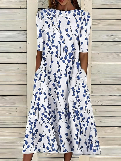 Sela | Coastal Floral Midi Dress