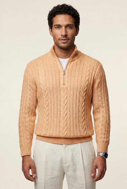Knox | Men's Cable Knit Half-Zip Sweater