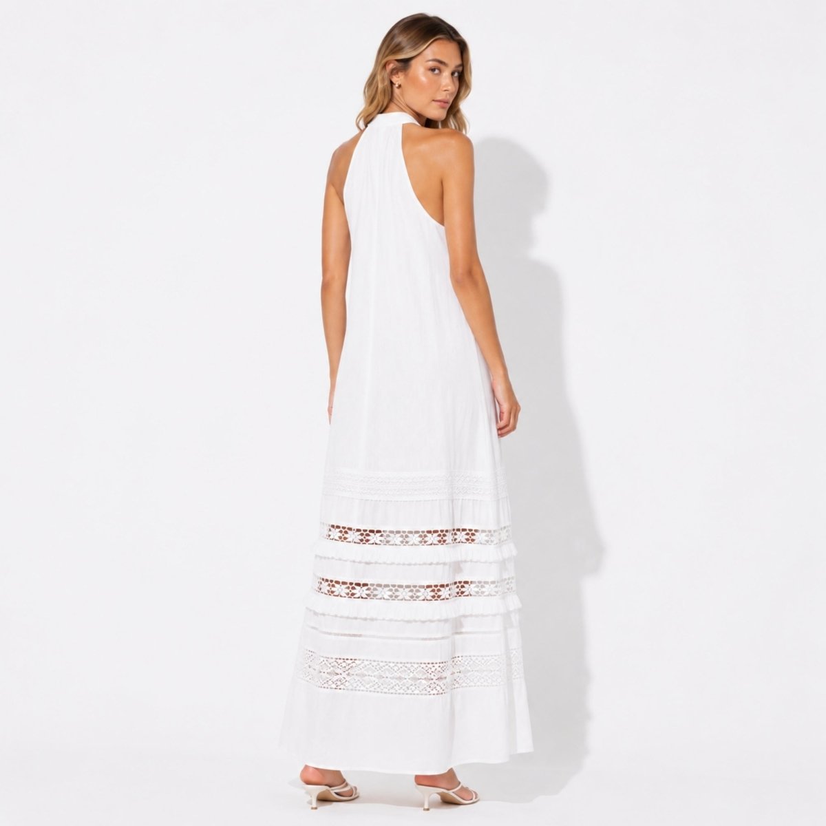 Vail | Women's Halter Lace Maxi Dress