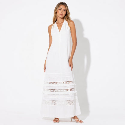 Vail | Women's Halter Lace Maxi Dress