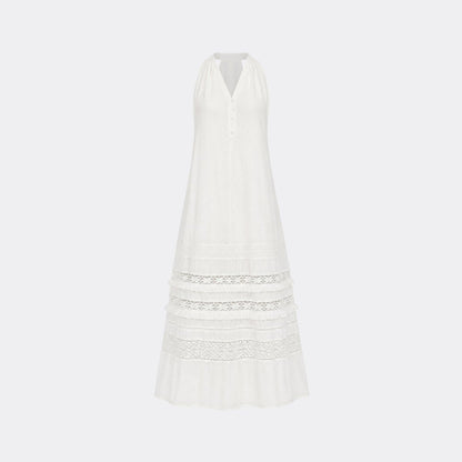 Vail | Women's Halter Lace Maxi Dress