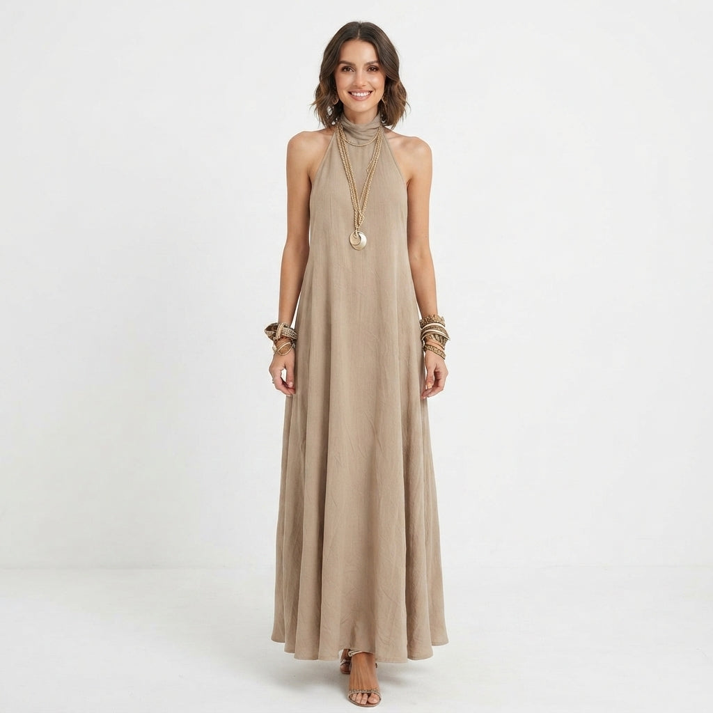Bohemian Halter Maxi Dress For Women