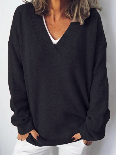 Jeanette | Women's Elegant Oversize V Neck Jumper