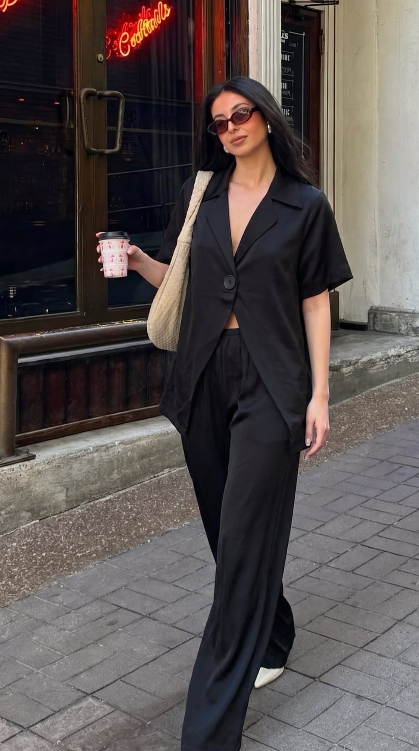 Avery | High Rise Wide Leg Plaid Pants