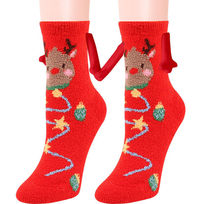 Praline | Christmas Socks Magnetic Hands Fluffy Knit