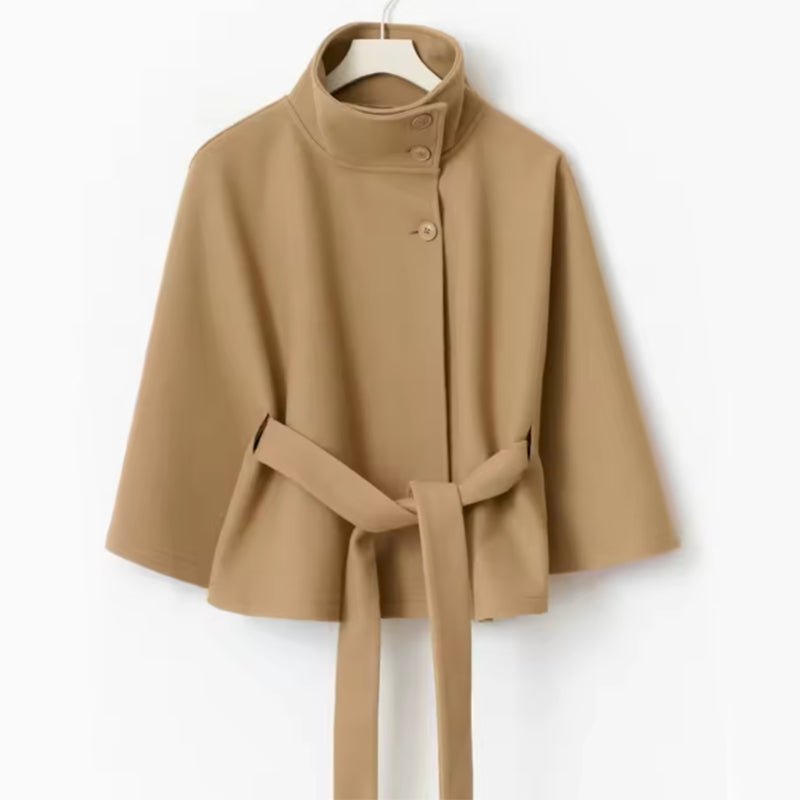 Matilda | Belted Cape Wool Blend Coat