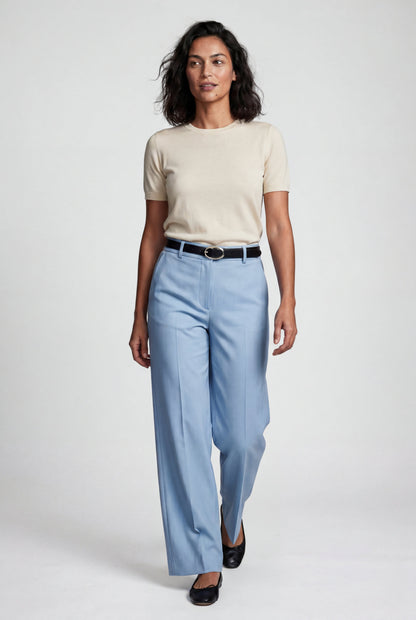 Hana | Women's Belted Wide Leg Pants, High Waist