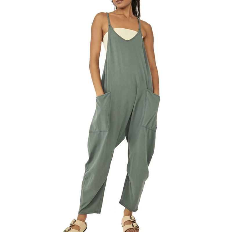 Sarah | V-Neck Sling Pocket Jumpsuit