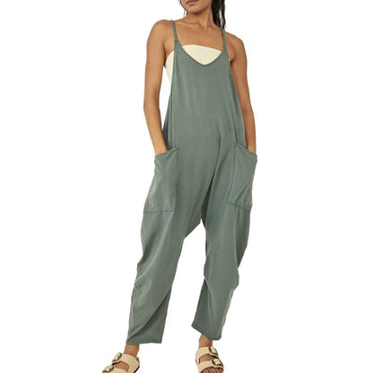 Sarah | V-Neck Sling Pocket Jumpsuit