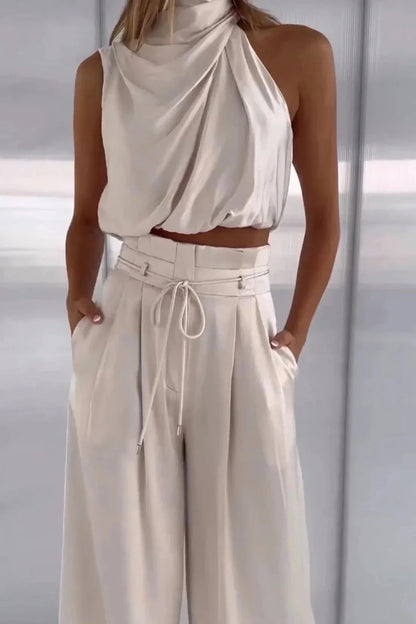 Shay | Sleeveless Top & Wide-Leg Pants Summer Set