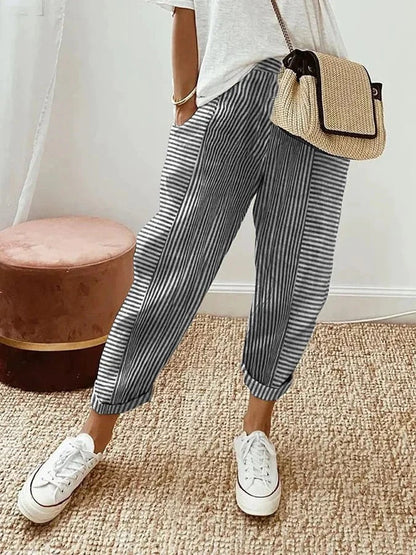Klara | Striped Wide Leg Pants
